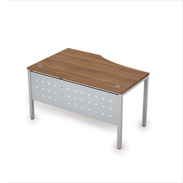 6МК.023 Стол криволинейн.прав. (1400x900x750) (Шамони темный/Алюминий матовый)