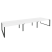 Рабочая станция на О-образном м/к Onix O.MO-D.RS-6.4.7 4740x1475x750 (Тиквуд Темный/Белый Металл)
