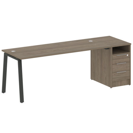Рабочая станция Metal System Style БА.РС-СТП-1.5 2212x720x750 (Вяз/Антрацит металл)