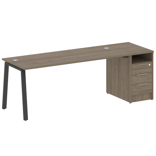 Рабочая станция Metal System Style БА.РС-СТП-1.5 2212x720x750 (Вяз/Антрацит металл)
