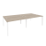 Рабочая станция на П-образном м/к Onix O.MP-D.RS-4.3.7 2760x1475x750 (Тиквуд Темный/Белый Металл)