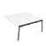 10БДСВ.289 Стол системы Бенч с вырезом, сдвоенный, на 2 рабочих места - средний (1400x1635x750) (Белый премиум/Черный металл)