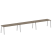 Рабочая станция на 3 рабочих места на А-образном м/к Metal System Style БА.СМ-3.5 5400x720x750 (Дуб наварра/Серый металл)