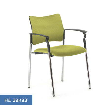 PINKO Кресло обитое на опорах (Черный/Зеленый)