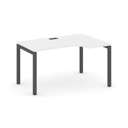 Стол рабочий эргономичный SN-5P.SPA-012(R) (1580х700/980х750) (Белый/Металл Антрацит)