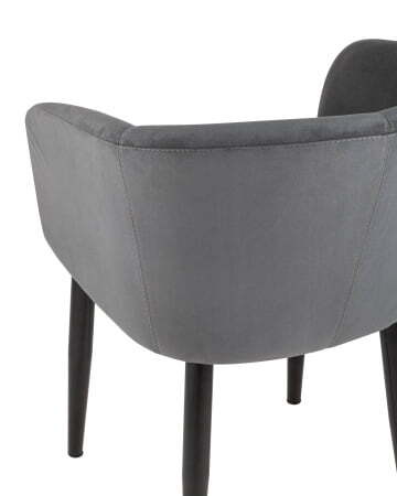 Кресло Ральф велюр тёмно-серый (Стул-кресло Ральф серый)