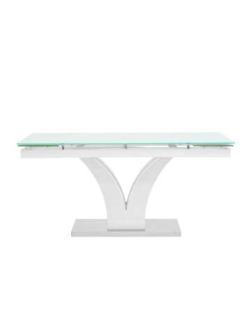 Стол обеденный Верона раскладной 160-220*90 глянцевый белый (Стол обеденный Верона белый)