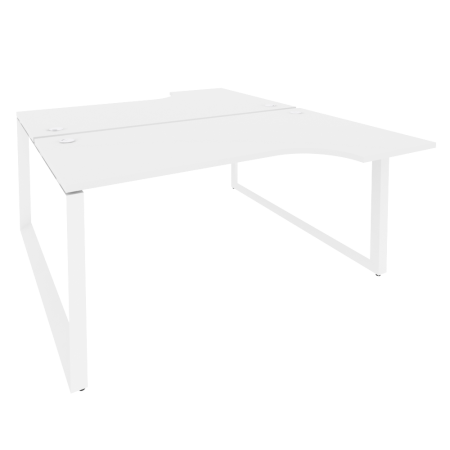 Рабочая станция на О-образном м/к Onix O.MO-D.SA-1 1580x1995x750 (Белый Бриллиант/Белый Металл)