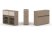 Тумба двойная + низкая надставка ES.NB.2N-2 (1500х410х1135) (Латте/Тиквуд Светлый)