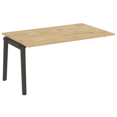 Проходной наборный элемент переговорного стола на деревянных опорах Onix Wood OW.NPRG-4 1580x980x750 (Тиквуд Светлый/Дуб Темный)