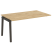 Проходной наборный элемент переговорного стола на деревянных опорах Onix Wood OW.NPRG-4 1580x980x750 (Тиквуд Светлый/Дуб Темный)