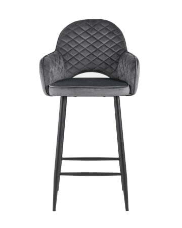 Стул полубарный Венера диамант велюр серый (Стул полубарный Венера диамант серый)