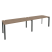Рабочая станция на П-образном м/к Onix O.MP-RS-2.4.7 3160x720x750 (Тиквуд Темный/Белый Металл)