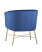 Кресло Шале велюр синий (Стул-кресло Шале синий)