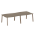 Стол для переговоров (2 столешницы) на А-образном м/к Metal System Style БА.ПРГ-2.3 2800x1235x750 (Дуб наварра/Серый металл)