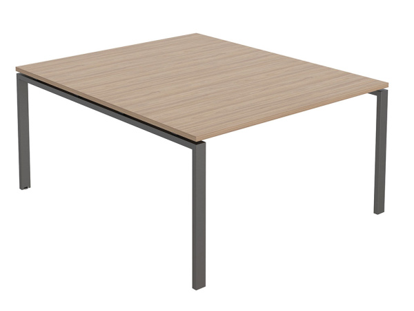 Стол для переговоров NT 120х144 вяз натуральный/антрацит (Коричневый/Антрацит)