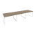 Стол переговорный Onix O.MO-PRG-3.2 3540x980x750 (Тиквуд Темный/Белый Металл)