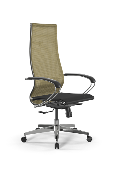 Кресло для руководителя Метта SynchroSit 10 B1-107K - T /Km00/Nb00/K1cL(M20.B22.G18.W02) (Золотой | Черный)