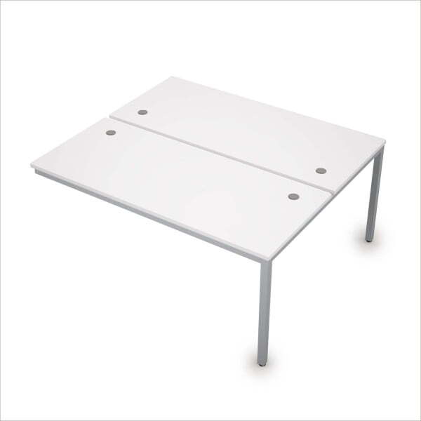 6МБК.274 Сдвоенные бенч-системы, конечный модуль (1600x1435x750) (Белый/Алюминий матовый)