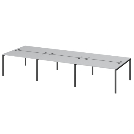 Бенч двойной на 6 рабочих мест Арго-М АМБ-003.60-6 4200x1236x760 (Серый)