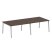 Стол для переговоров (2 столешницы) на А-образном м/к Metal System Style БА.ПРГ-2.3 2800x1235x750 (Дуб наварра/Серый металл)