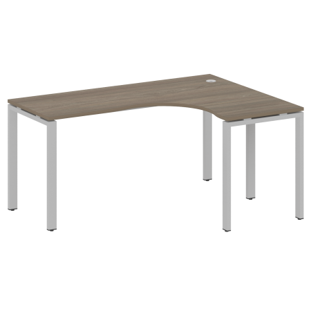 Стол криволинейный правый Metal System Style БП.СА-4 Пр 1600x1200x750 (Вяз/Серый металл)